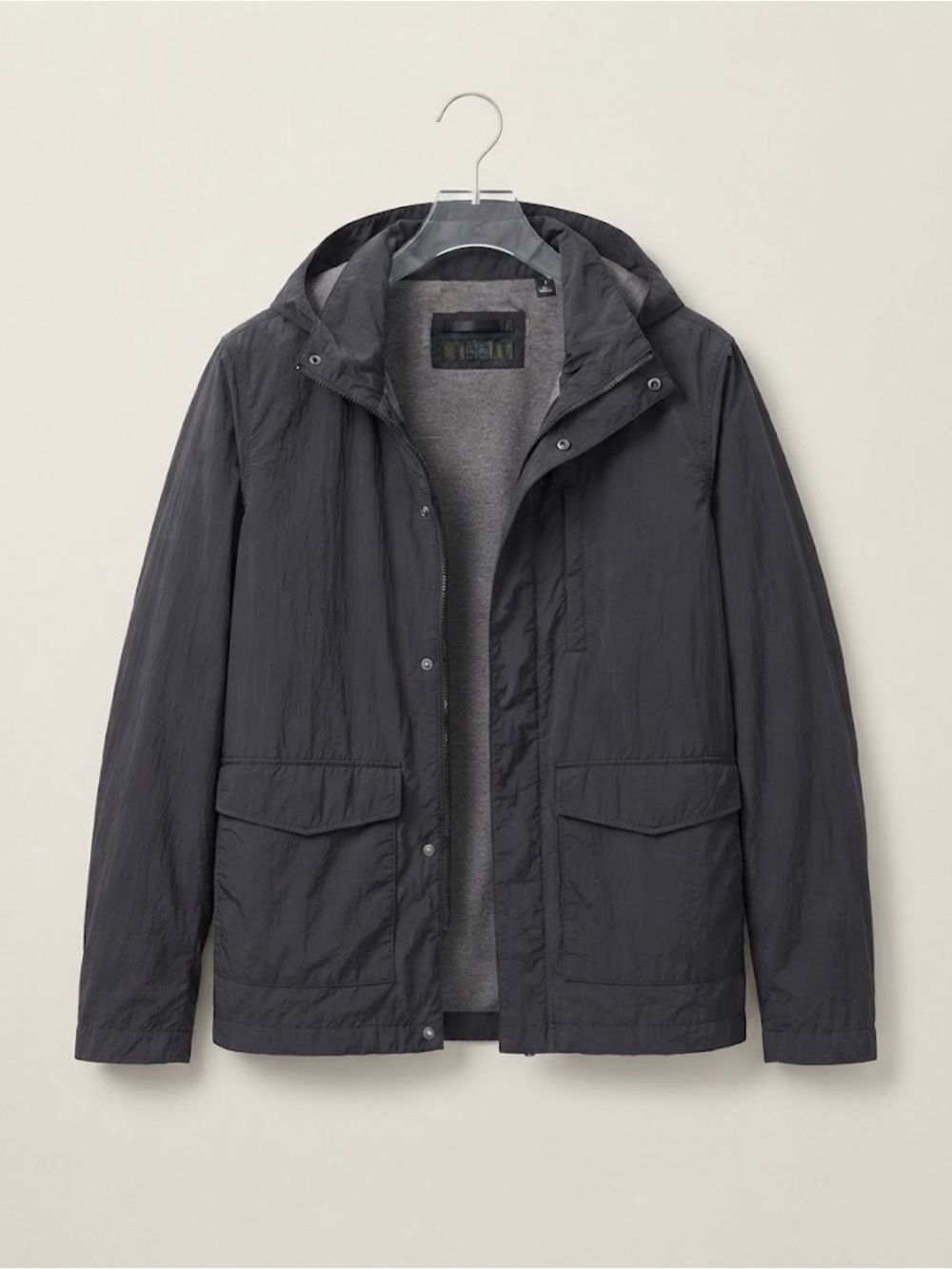 Uniqlo Hooded Lightweight Shell Jacket - Black